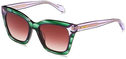 Just Cavalli SJC024V Gafas, TRASP.Striped Green, 52 para Mujer