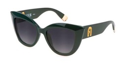 Furla Sunglasses SFU711 Shiny Full Green 53/17/140 Mujer Gafas