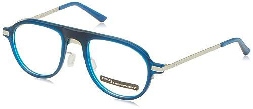 Italia Independent 5361 Sunglasses, Dark Blue and Silver, 49 Unisex