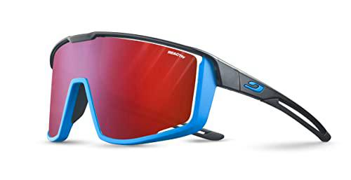 Julbo Fury Gafas, TRANSLU Mate Negro/Azul, Talla única Unisex Adultos