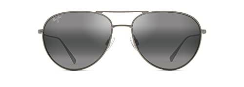 Maui Jim WALAKA Gafas, Matte Titanium, 57/16/140 Unisex Adultos