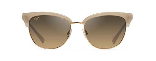 Maui Jim LOKELANI Gafas, Milky Almond with Gold, 55/18/140 Unisex Adultos