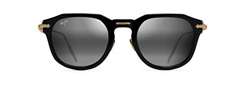 Maui Jim ALIKA Gafas, Black with Silver, 49/24/145 Unisex Adultos