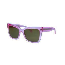 Calvin Klein Jeans Women's Sunglasses CKJ24606S - Pink To Khaki with Solid Brown Lens