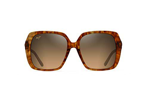 Maui Jim Poolside Gafas, Caramel Tiger, 55/18/140 Unisex Adultos