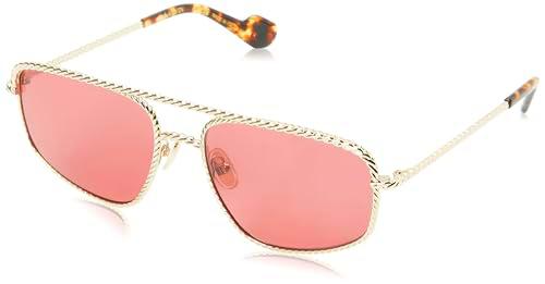 Lanvin LNV128S Sunglasses, 716 Gold/Burgundy, 58 Women's