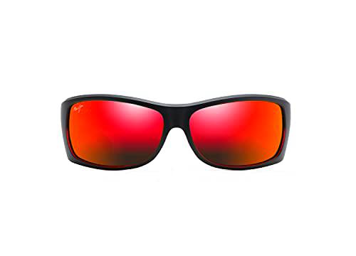 Maui Jim Equator Gafas, Matte Black with Red Interior