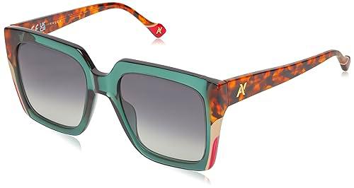 Yalea SYA106V Gafas, Transp.Green, 54 para Mujer