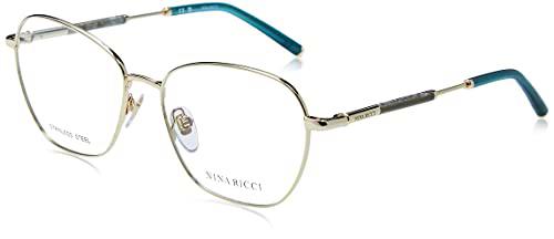 Nina Ricci VNR346 Gafas, Shiny Light Gold, 53 para Mujer