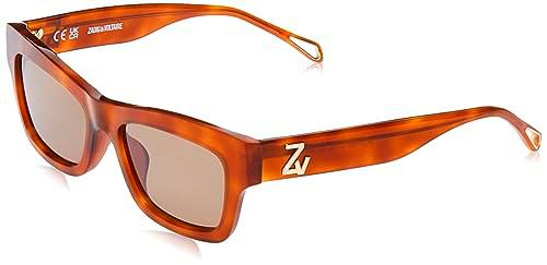 Zadig&amp;Voltaire Gafas DE Sol, Shiny Light Havana, 53/18/140 para Mujer