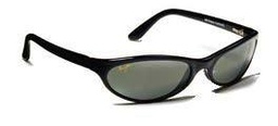 Maui Jim Gafas de Sol, Gry Riptide Gloss Black, Talla única Unisex Adulto