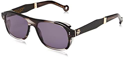 Hally &amp; Son HS840S Gafas, Black-Grey, 54 para Hombre