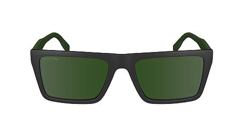 Lacoste Men's Sunglasses L6009S - Matte Black with Solid Green Lens