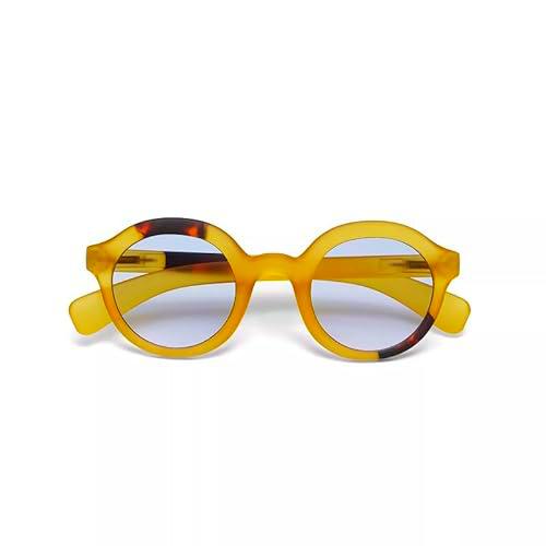 Okkia Lauro Gafas, Yellow &amp; Havana (Blue Lens), Talla ÚNICA para Mujer