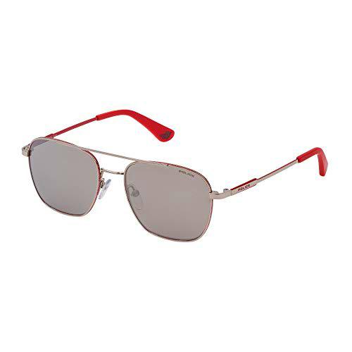 Police SK558, Gafas de sol Unisex adulto, Palladio Rosso Lucido, 50