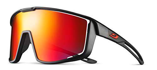 Julbo Fury Gafas de Sol, Negro/Rojo, Talla única Unisex Adulto