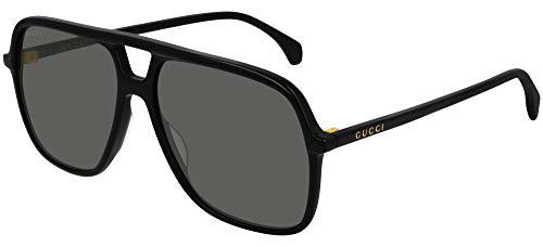 GUCCI GG0545S Gafas de Sol, Black-Black-Grey, 58 para Hombre