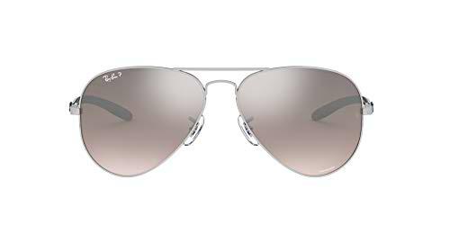 Ray-Ban 0Rb8317Ch Gafas de sol, Shiny Silver, 58 para Hombre