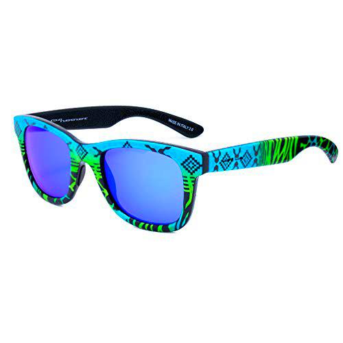 italia independent 0090INX-033-000 Gafas de sol, Azul/Verde, 50 Unisex