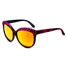 italia independent 0092-ZEF-053 Gafas de sol, Rojo/Negro