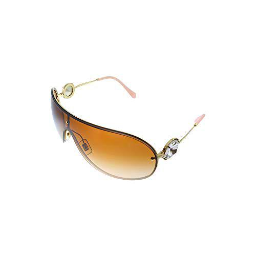 Miu Miu 0MU 67US Gafas, Pale Gold (Zvn1z1), 37 para Mujer