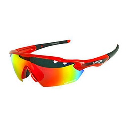 Nesta Xenon Gafas Deportivas, Unisex Adulto, Rojo, Talla Única