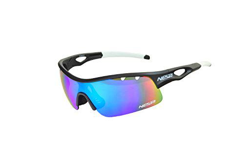 Nesta Esus Gafas Deportivas, Unisex Adulto, Negro Mate