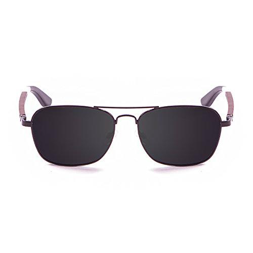 Paloalto Sunglasses Baja Gafas de Sol Unisex, Mate Black Metal/Wood