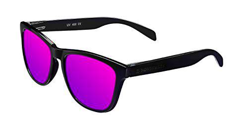 NORTHWEEK Regular Bipper - Gafas de Sol Polarizadas para Hombre y Mujer, Negro/Lila