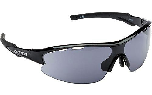 Cressi Vento Gafas de Sol, Hombre, Negro/Lente Gris Oscuro