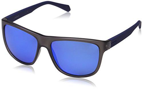 Polaroid PLD 2057/S 5X RCT 57 Gafas de sol, Azul (Matt Blue/Grey Grey), Hombre