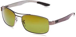 Ray-Ban 8318ch Gafas de sol, Gunmetal, 62 para Hombre