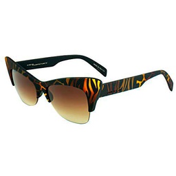 italia independent 0908-ZEF-044 Gafas de sol, Naranja/Marrón/Negro