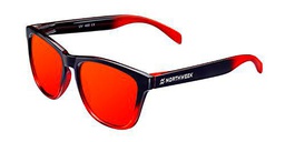 NORTHWEEK Gradiant Gafas de sol, Shine Black/Red Polarized, 45 Unisex