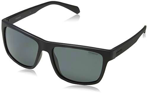 Polaroid PLD 2058/S M9 003 55 Gafas de sol, Negro (Matt Black/Grey Grey), Hombre