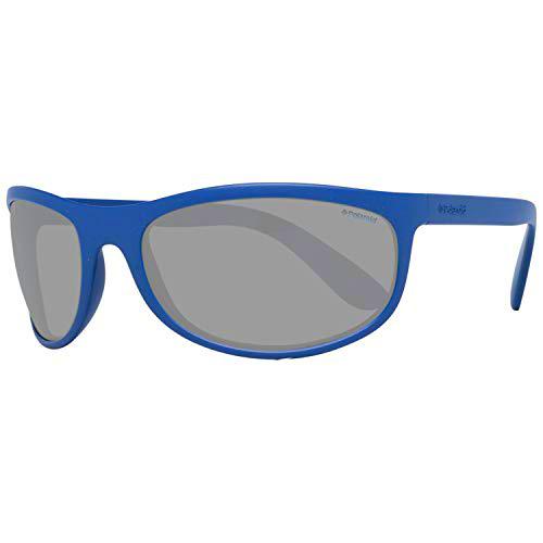 Polaroid P7334 Y2 148 Gafas de Sol, Azul (Rubber Blue Grey)