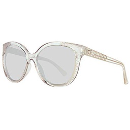 Guess Sonnenbrille Gu7402 26C 57 Gafas de sol, Blanco (Transparente)