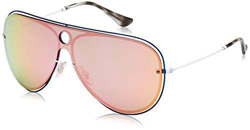 Ray-Ban 0RB3605N Gafas de sol, White/Petroleum, 45 Unisex