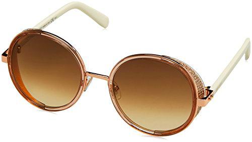 Jimmy Choo Andie/N/S CC 1KH 54 Gafas de sol, Dorado (Gdbeiglttwht/Brown Sf), Mujer