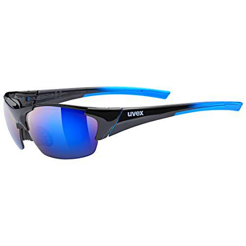 uvex Blaze III Gafas de Deporte, Adultos Unisex, Black Blue/Blue, One Size