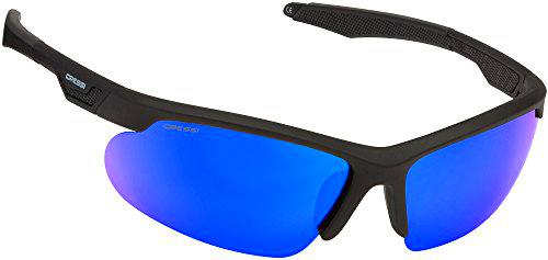 Cressi Speed Gafas de Sol, Unisex Adulto, Negro/Lentes Reflejado Azul