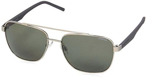 Polaroid PLD 2044/S UC 6LB 60 gafas de sol, Gris (Ruthenium/Green Pz), Hombre