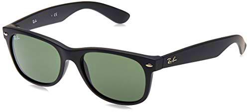 Ray-Ban New Wayfarer, Gafas de Sol Unisex adulto, Negro (Matte Black 622), 52 mm