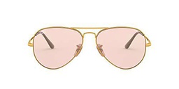 Ray-Ban Aviator Metal II Lentes oscuros, Dorado/Rosa Claro Fotocromático