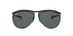 Ray-Ban Olympian Aviator Gafas, AZUL, 59 Unisex Adulto