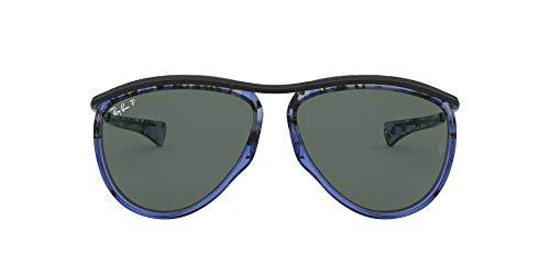 Ray-Ban Olympian Aviator Gafas, AZUL, 59 Unisex Adulto