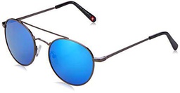 Sunoptic Unisex adulto Montana Gafas de sol, Gris (Gunmetal/Revo Blue),