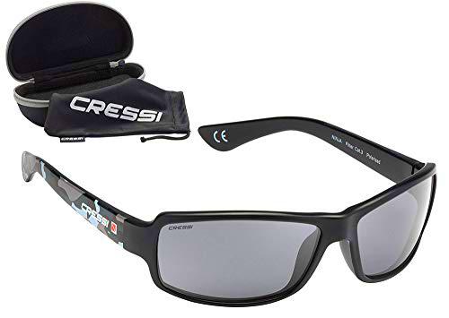 Cressi Ninja Gafas de sol, Unisex Adulto, Negro/Verde Mimético