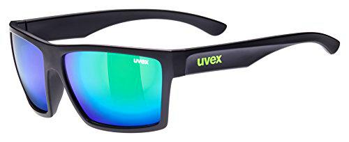 Uvex LGL 29 Gafas de Ciclismo, Unisex Adulto, Negro/Verde