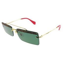 Miu Miu 0MU 59TS Gafas, PALE GOLD/GREEN, 58 para Mujer